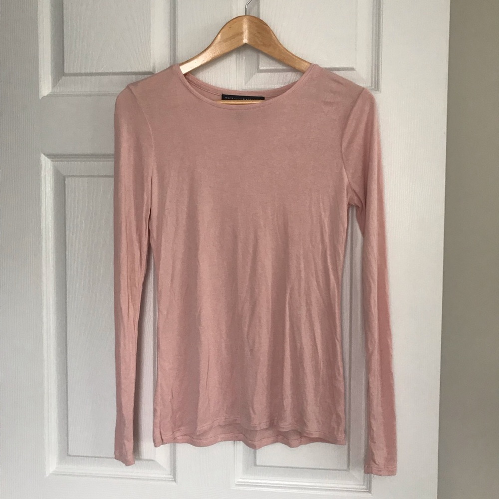 WHBM Pale Pink Long Sleeve Shirt XS